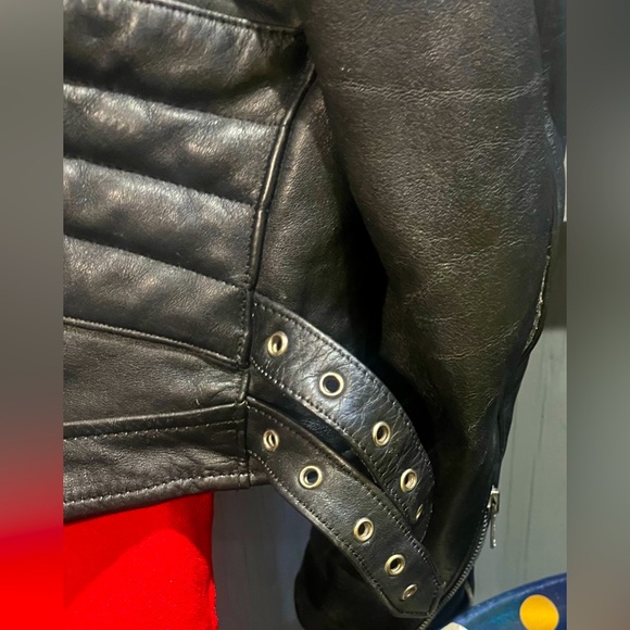 Vintage 100% Leather “Easy Rider” Motorcycle Jacket Sz L - Picture 6 of 11